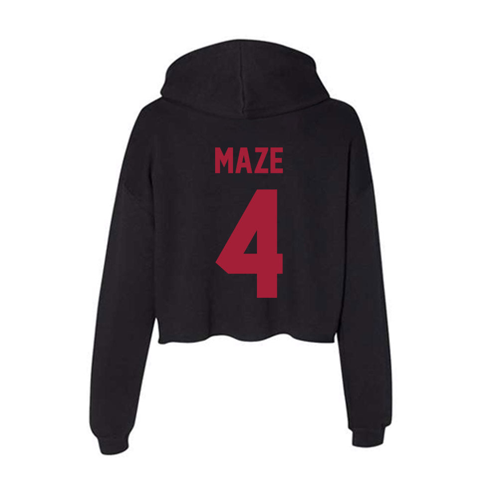 Alabama - Football Alumni : Marquis Maze - Women's Crop Fleece Hoodie-1