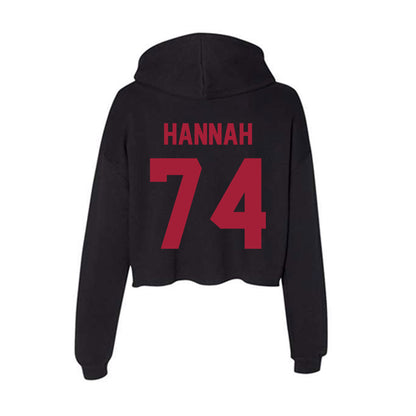 Alabama - Football Alumni : David Hannah - Women's Crop Fleece Hoodie-1