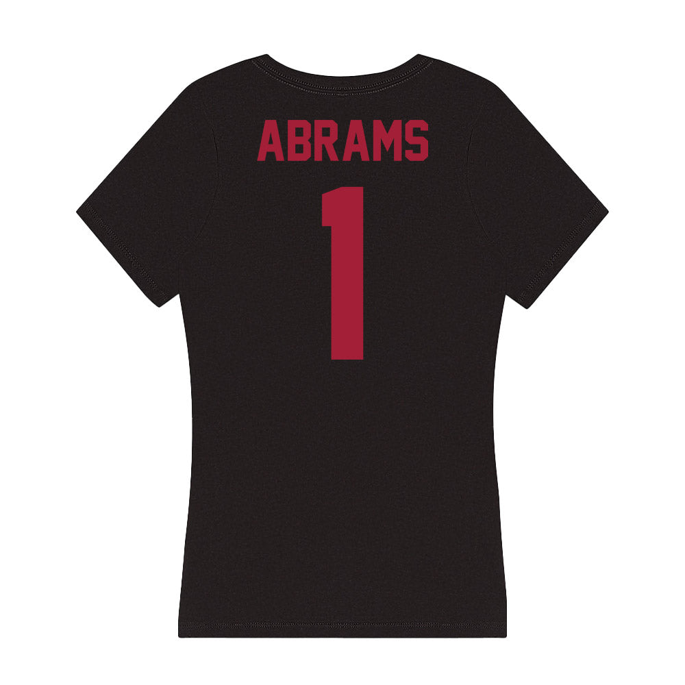 Alabama - Women's Basketball Alumni : Megan Abrams - Women's V-Neck T-Shirt-1