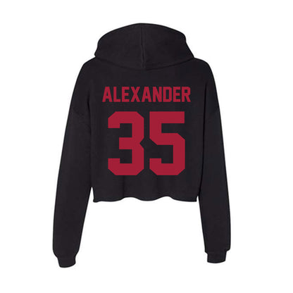 Alabama - NCAA Football : Jeremiah Alexander - Women's Crop Fleece Hoodie-1