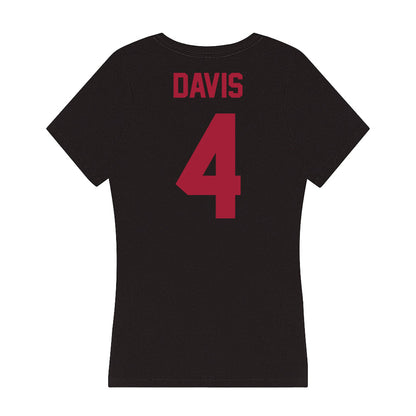 Alabama - Women's Volleyball Alumni : Kristin Davis - Women's V-Neck T-Shirt-1