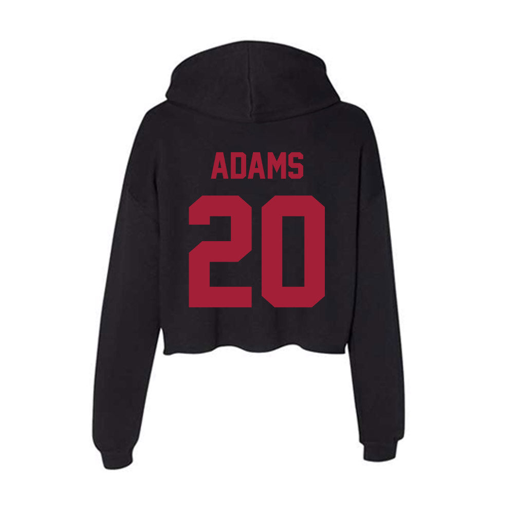 Alabama - NCAA Baseball : Zane Adams - Women's Crop Fleece Hoodie-1