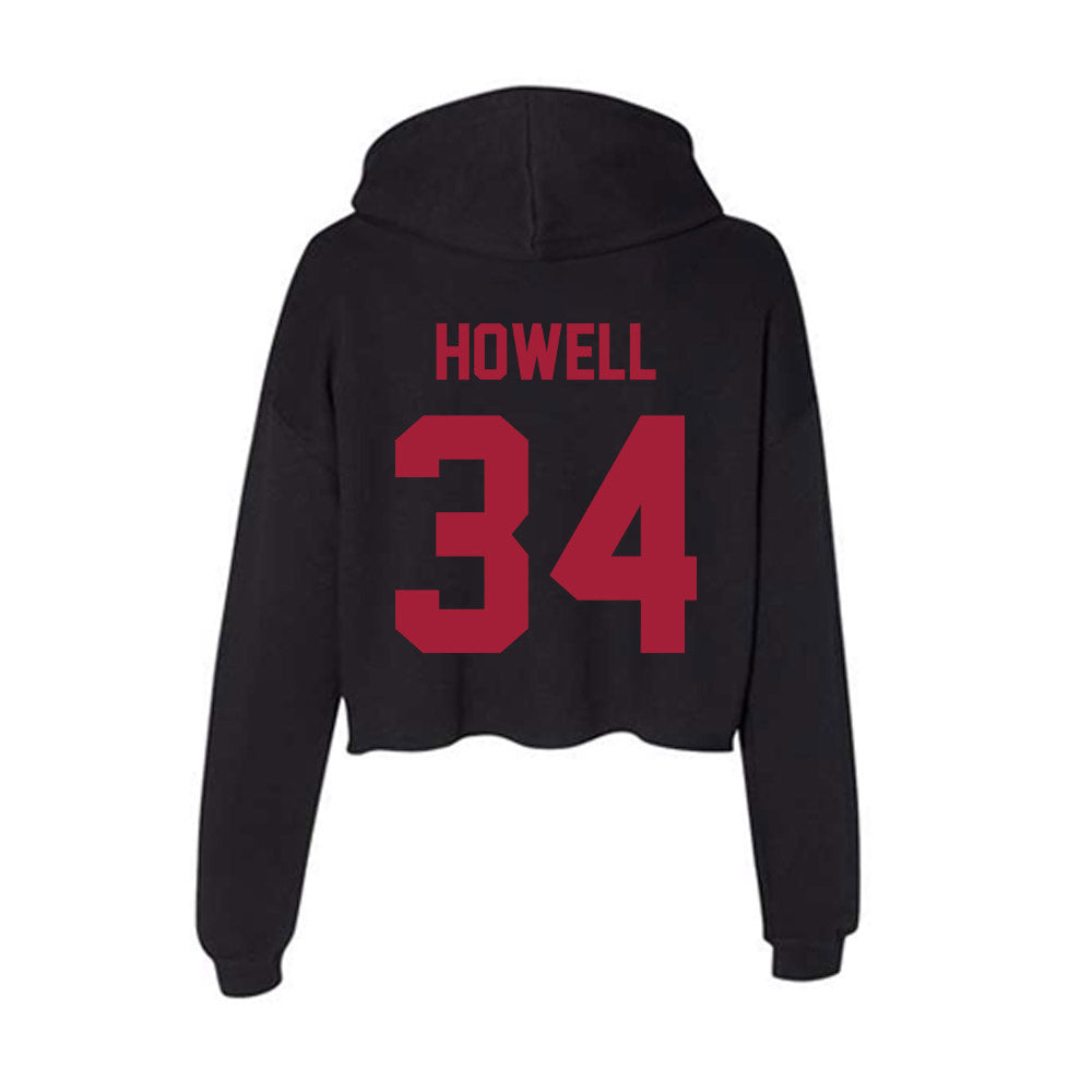 Alabama - Football Alumni : Ben Howell - Women's Crop Fleece Hoodie-1