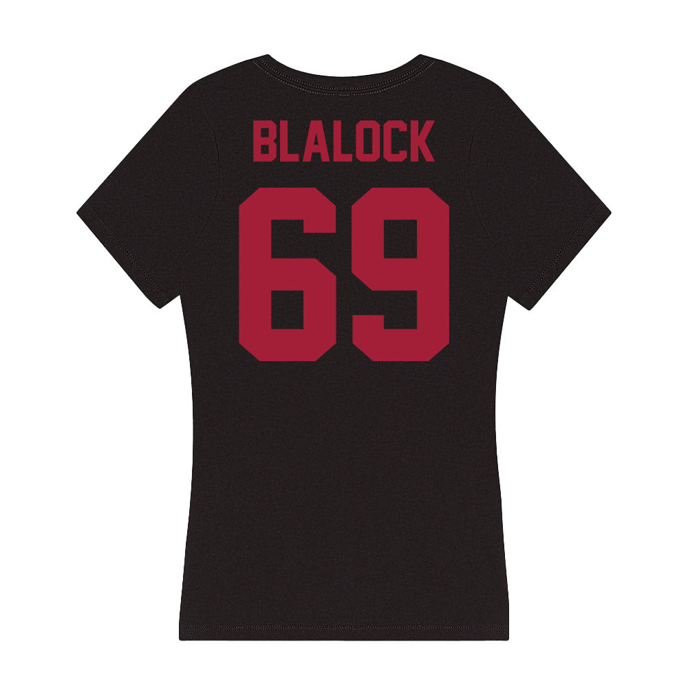 Alabama - Football Alumni : David Blalock - Women's V-Neck T-Shirt-1