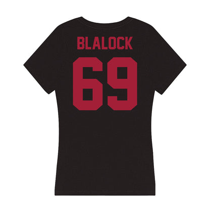 Alabama - Football Alumni : David Blalock - Women's V-Neck T-Shirt-1