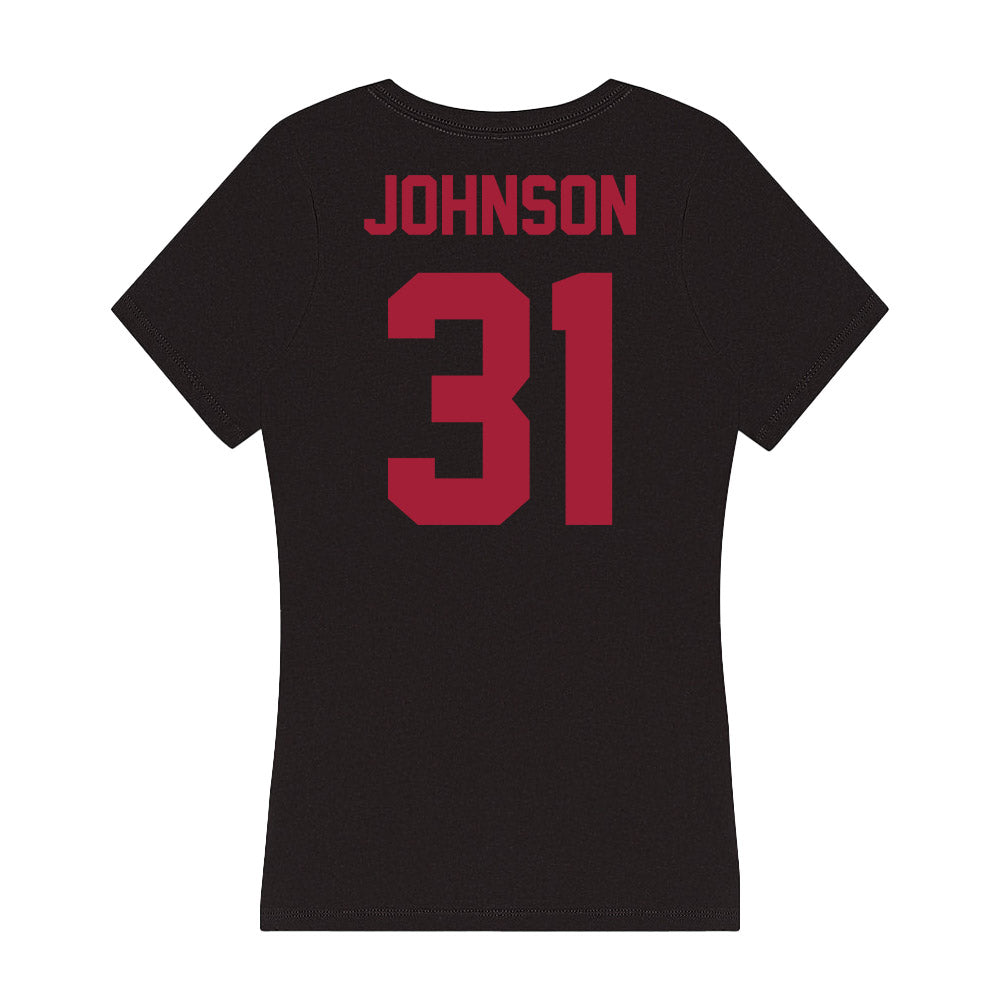 Alabama - Football Alumni : Kelly Johnson - Women's V-Neck T-Shirt-1