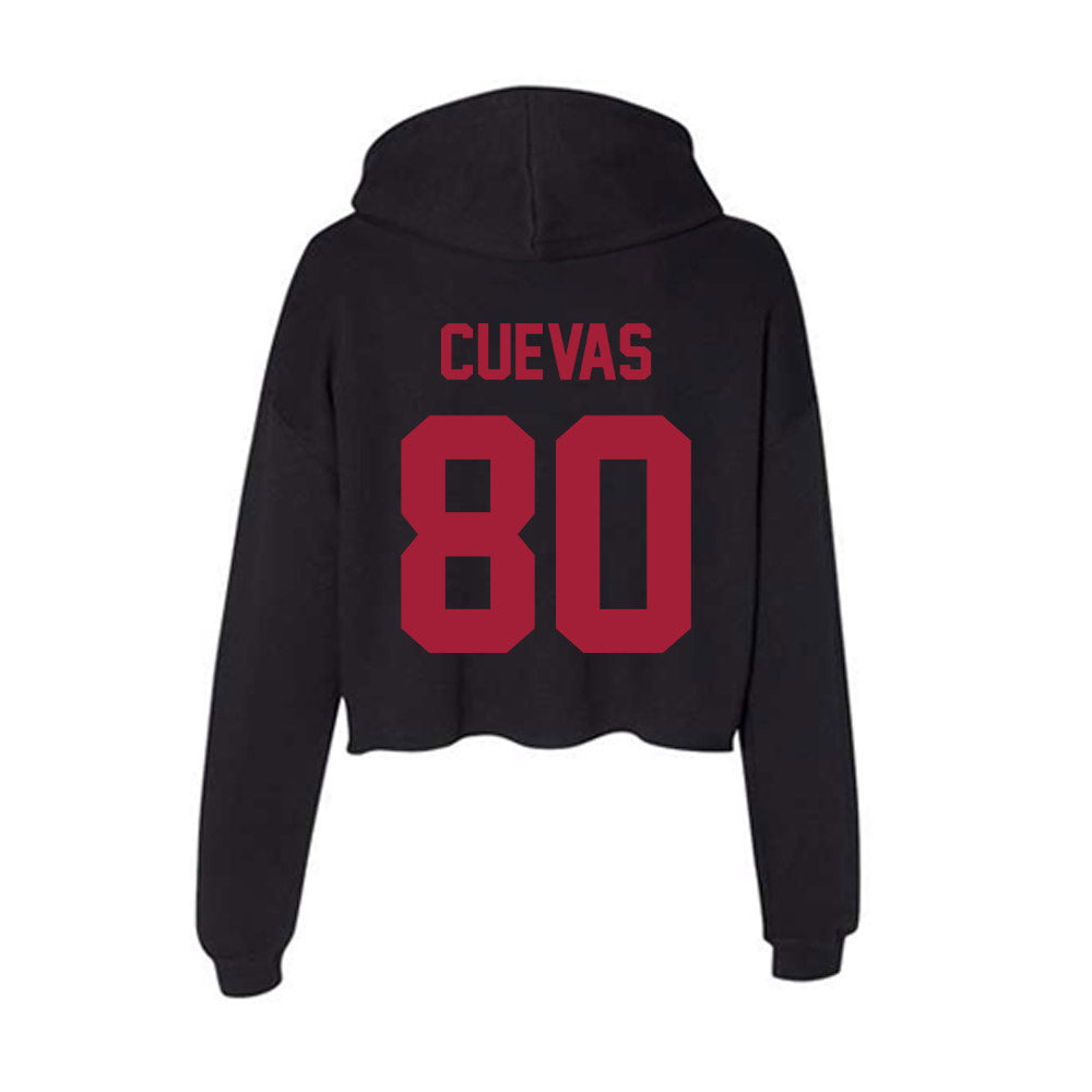 Alabama - NCAA Football : Josh Cuevas - Women's Crop Fleece Hoodie-1