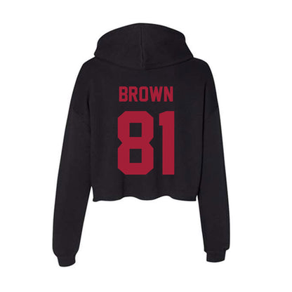 Alabama - Football Alumni : Keith Brown - Women's Crop Fleece Hoodie-1