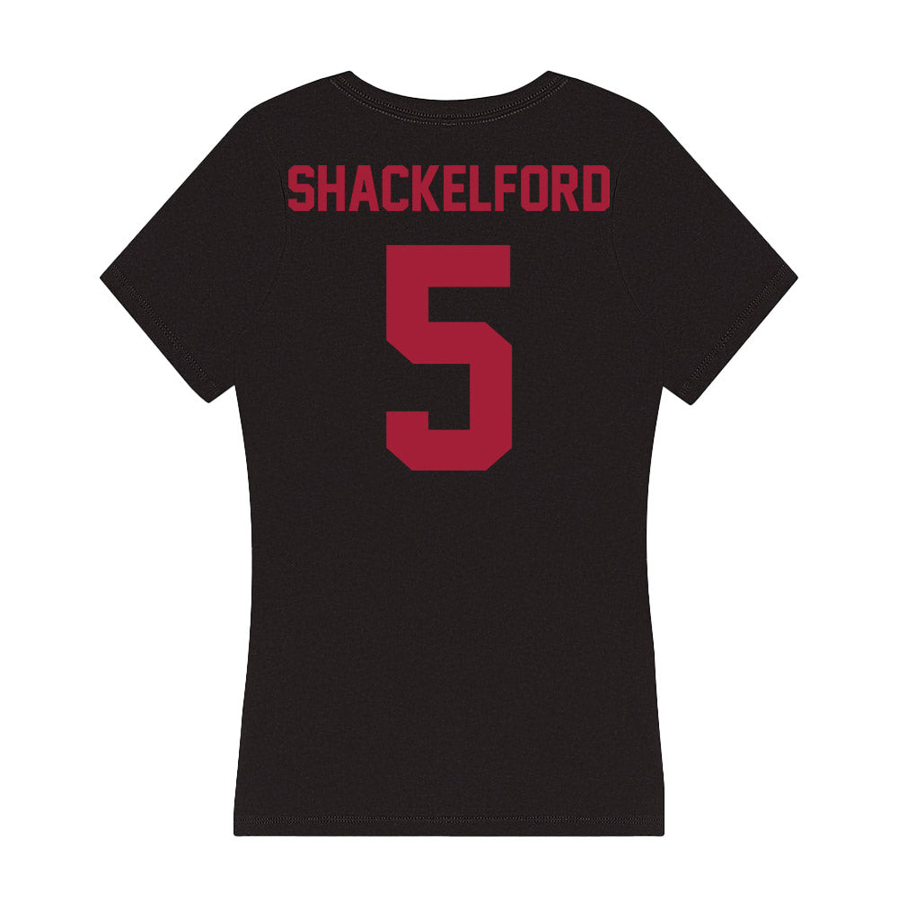 Alabama - Men's Basketball Alumni : Jaden Shackelford - Women's V-Neck T-Shirt-1