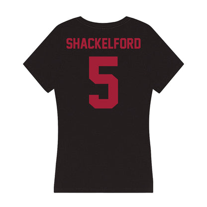 Alabama - Men's Basketball Alumni : Jaden Shackelford - Women's V-Neck T-Shirt-1