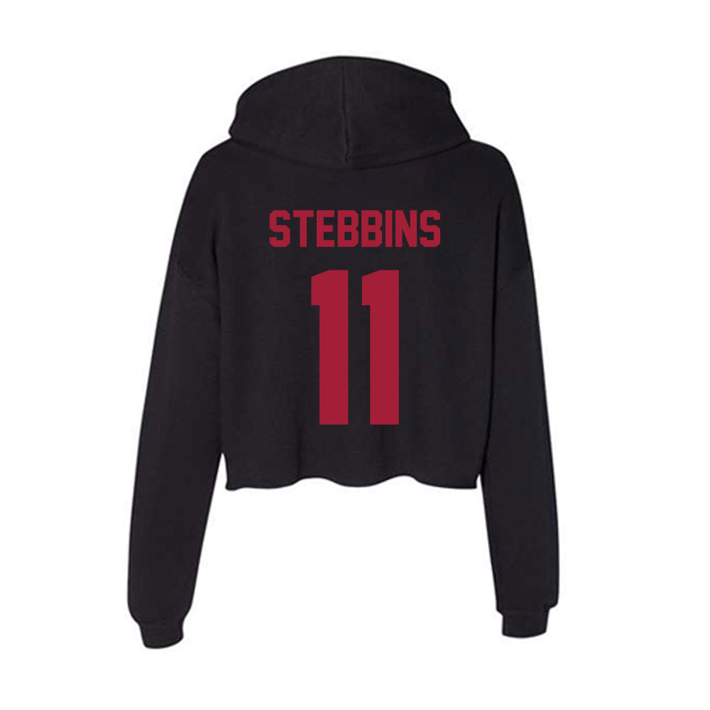 Alabama - Women's Volleyball Alumni : Emily Stebbins - Women's Crop Fleece Hoodie-1