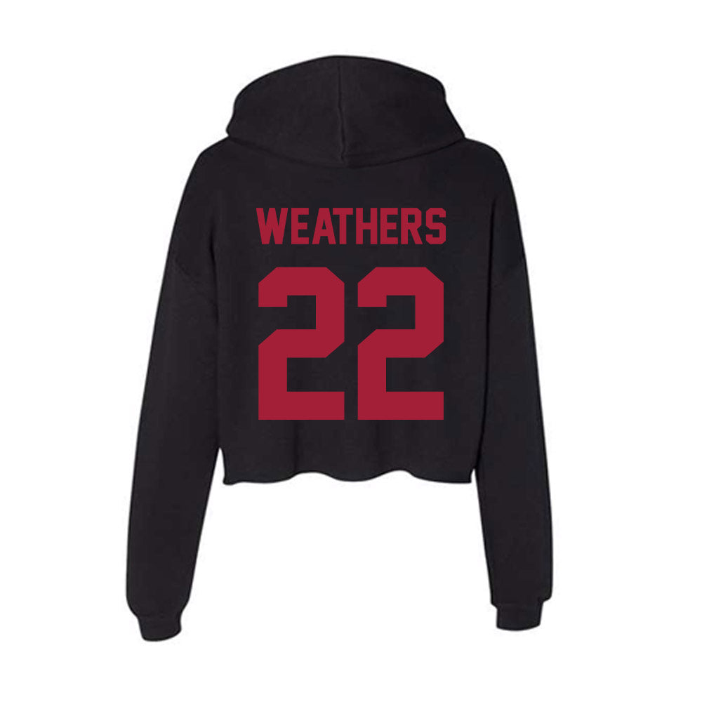 Alabama - NCAA Women's Basketball : Karly Weathers - Women's Crop Fleece Hoodie-1