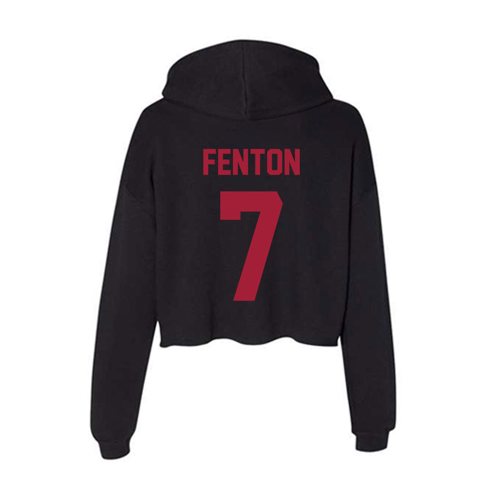 Alabama - Softball Alumni : Jennifer Fenton - Women's Crop Fleece Hoodie-1