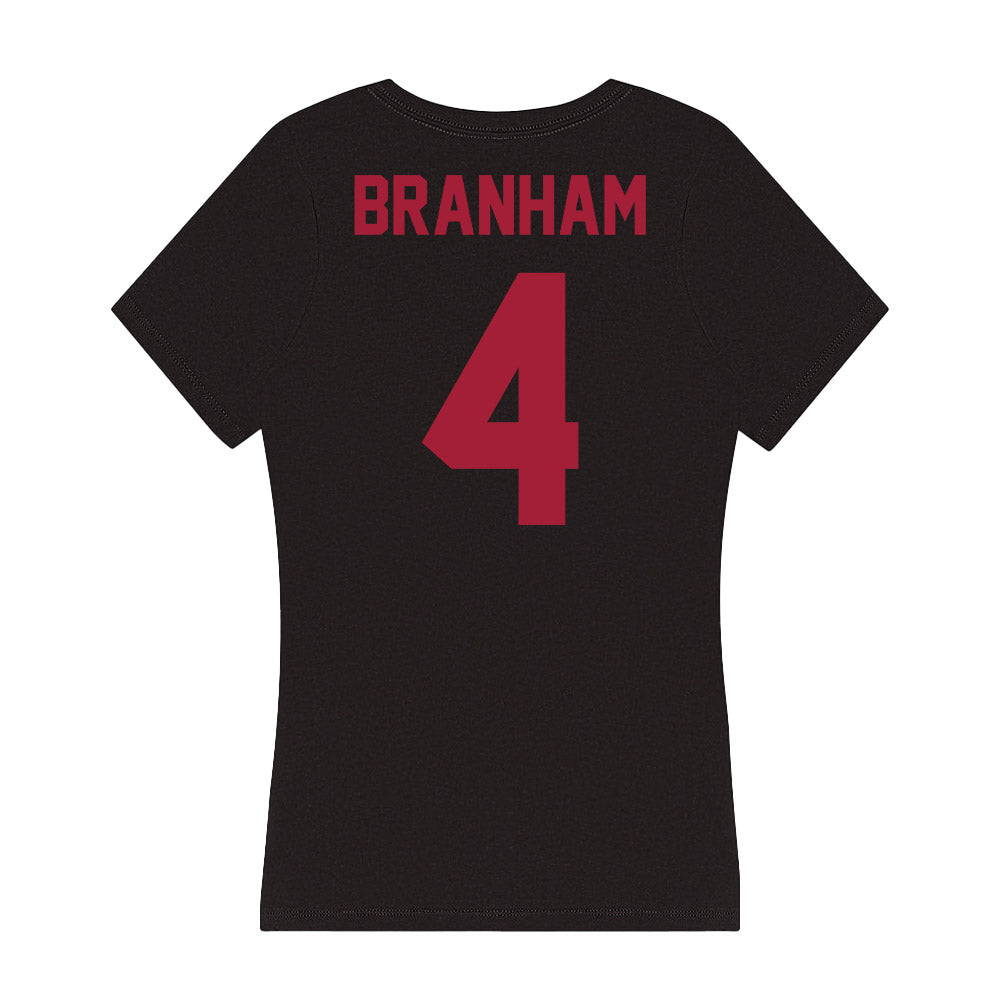 Alabama - Softball Alumni : Jackey Branham - Women's V-Neck T-Shirt-1