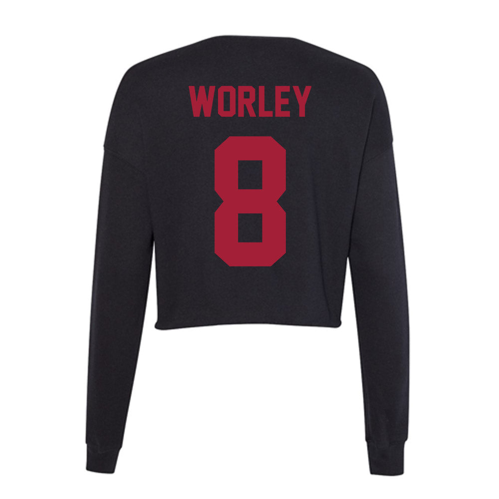 Alabama - Football Alumni : Butch Worley - Women's Cropped Crew Fleece-1