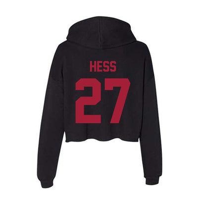 Alabama - NCAA Baseball : Ben Hess - Women's Crop Fleece Hoodie-1