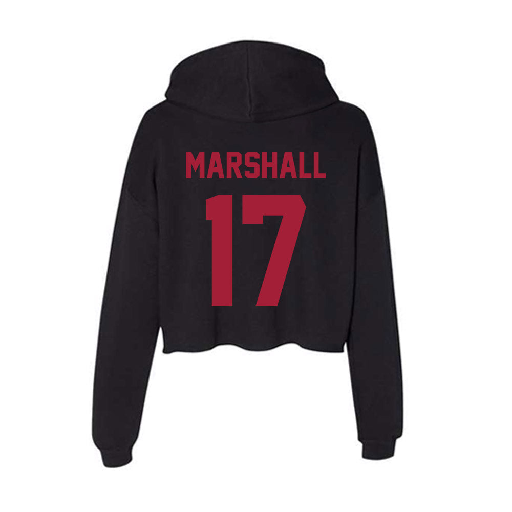 Alabama - Football Alumni : Trezmen Marshall - Women's Crop Fleece Hoodie-1