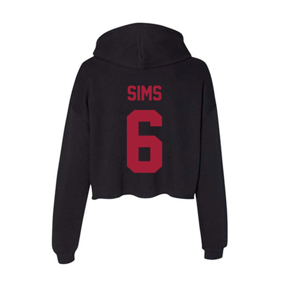 Alabama - Football Alumni : Blake Sims - Women's Crop Fleece Hoodie-1