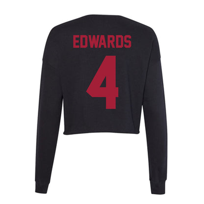 Alabama - Men's Basketball Alumni : Arthur Edwards - Women's Cropped Crew Fleece-1
