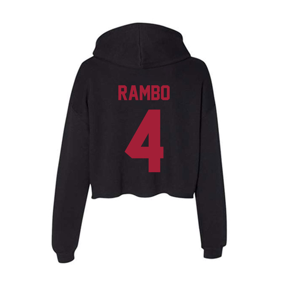 Alabama - Men's Basketball Alumni : Reggie Rambo - Women's Crop Fleece Hoodie-1