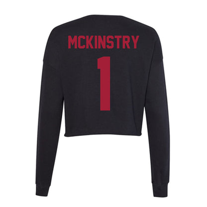 Alabama - Football Alumni : Ga'Quincy McKinstry - Women's Cropped Crew Fleece-1