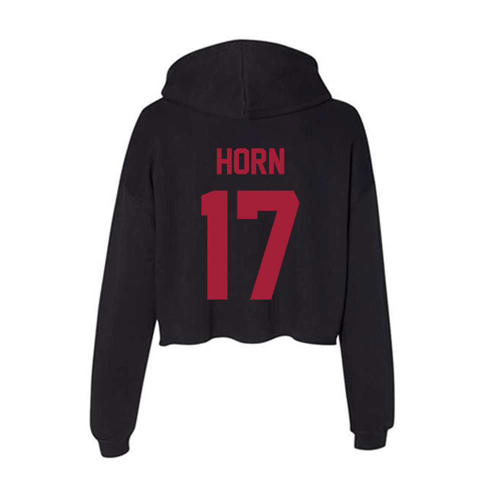 Alabama - Football Alumni : Victor Horn - Women's Crop Fleece Hoodie-1