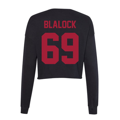 Alabama - Football Alumni : David Blalock - Women's Cropped Crew Fleece-1