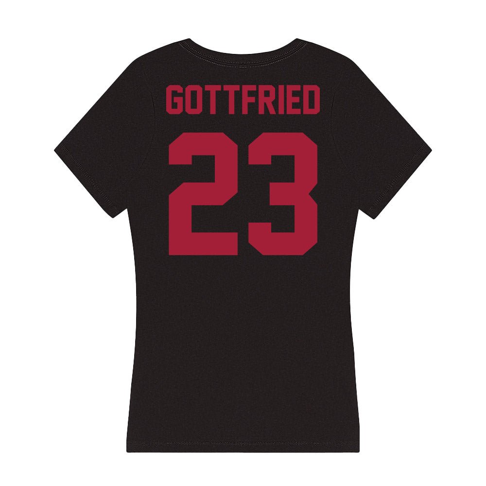 Alabama - Men's Basketball Alumni : Mark Gottfried - Women's V-Neck T-Shirt-1