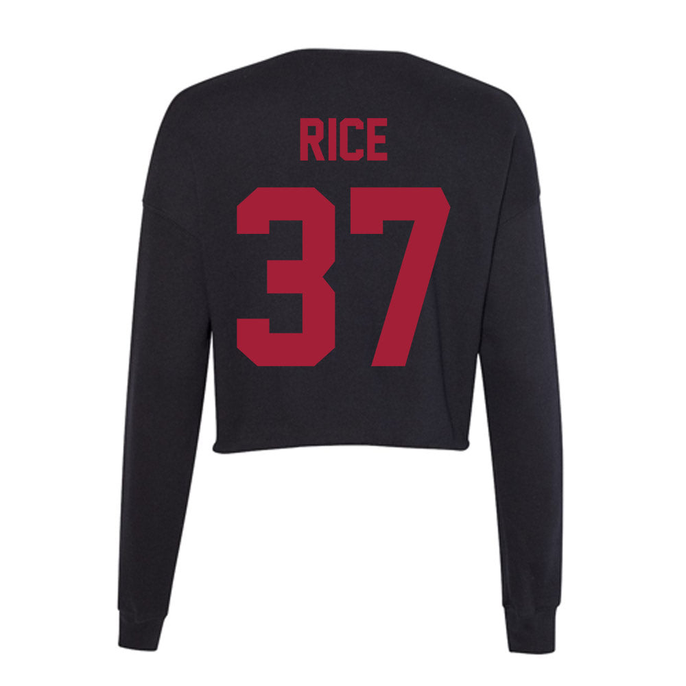 Alabama - Football Alumni : Jonathan Rice - Women's Cropped Crew Fleece-1