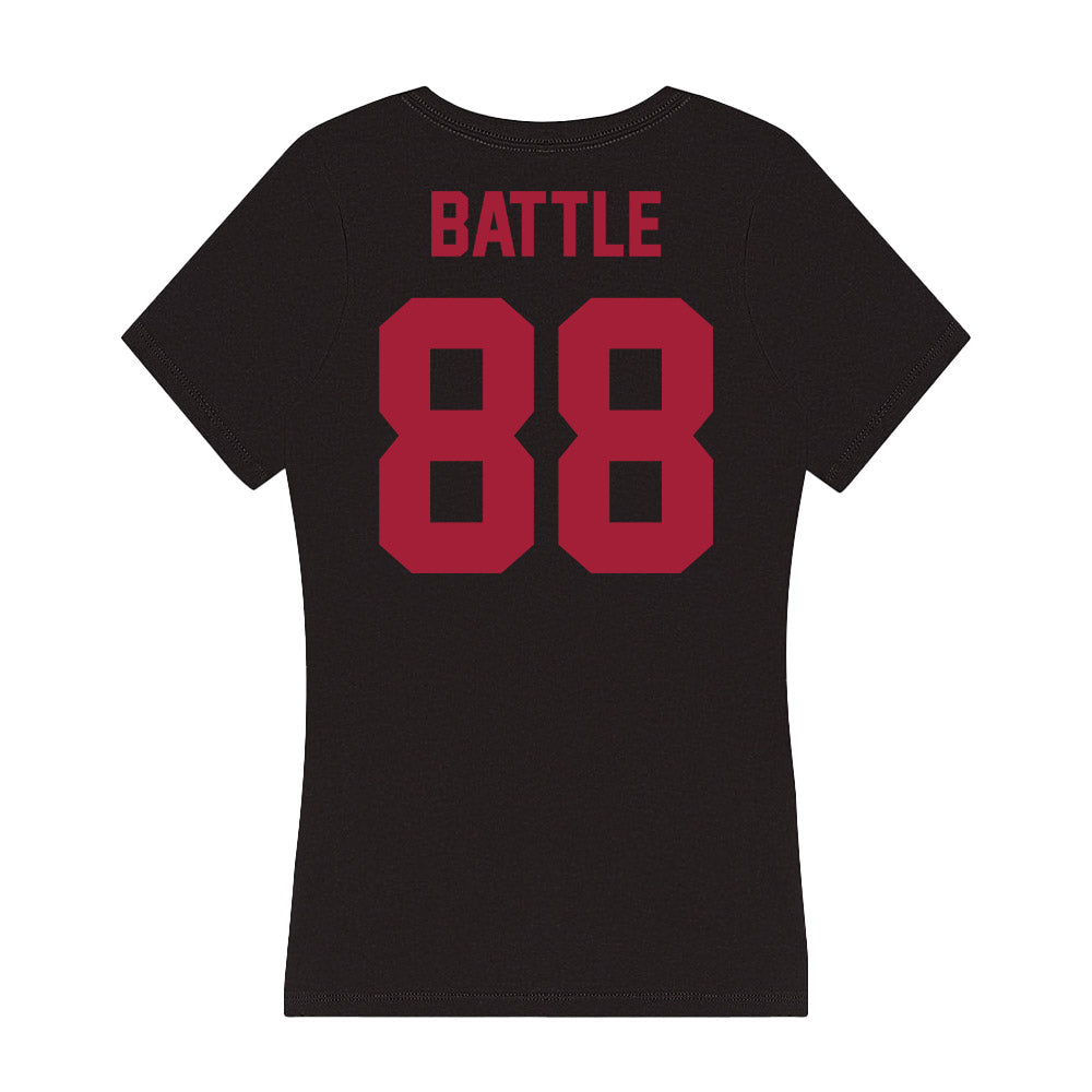 Alabama - Football Alumni : Marco Battle - Women's V-Neck T-Shirt-1