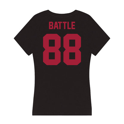 Alabama - Football Alumni : Marco Battle - Women's V-Neck T-Shirt-1