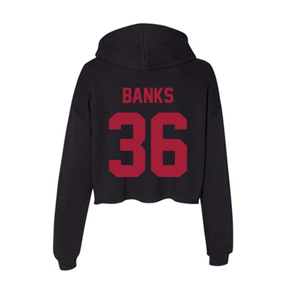 Alabama - NCAA Baseball : Hagan Banks - Women's Crop Fleece Hoodie-1