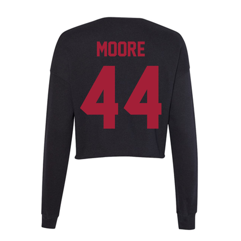 Alabama - Football Alumni : Eric Moore - Women's Cropped Crew Fleece-1