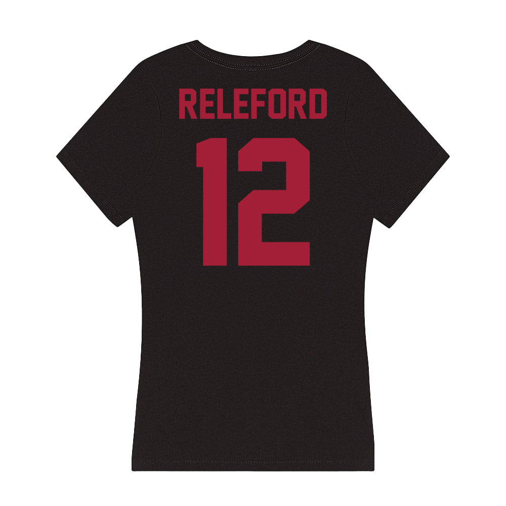 Alabama - Men's Basketball Alumni : Trevor Releford - Women's V-Neck T-Shirt-1