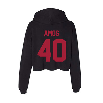 Alabama - Football Alumni : Giles Amos - Women's Crop Fleece Hoodie-1