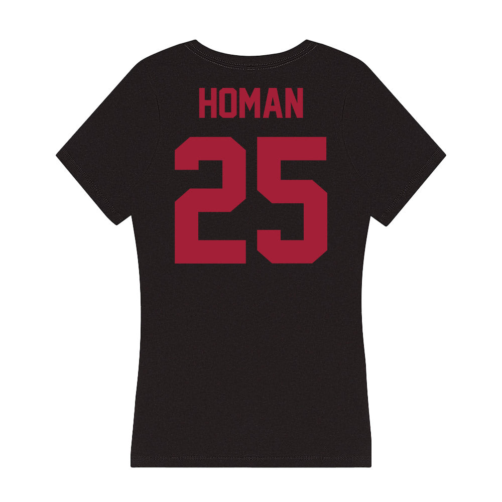 Alabama - Football Alumni : Dennis Homan - Women's V-Neck T-Shirt-1