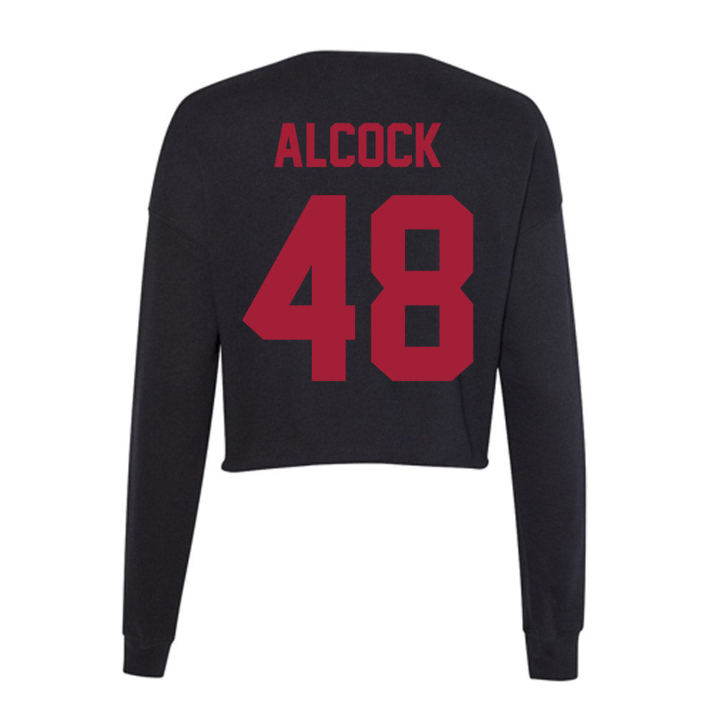 Alabama - NCAA Baseball : Bobby Alcock - Women's Cropped Crew Fleece-1