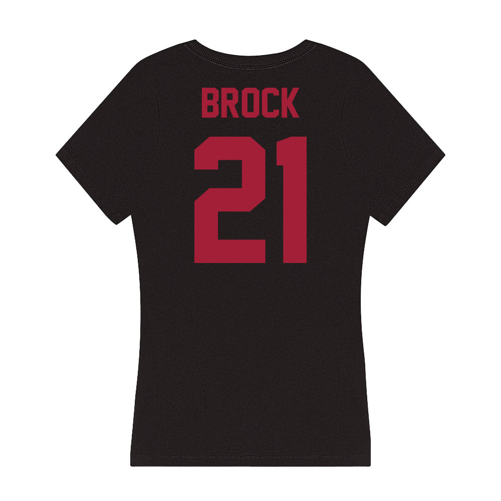 Alabama - Men's Basketball Alumni : Evan Brock - Women's V-Neck T-Shirt-1