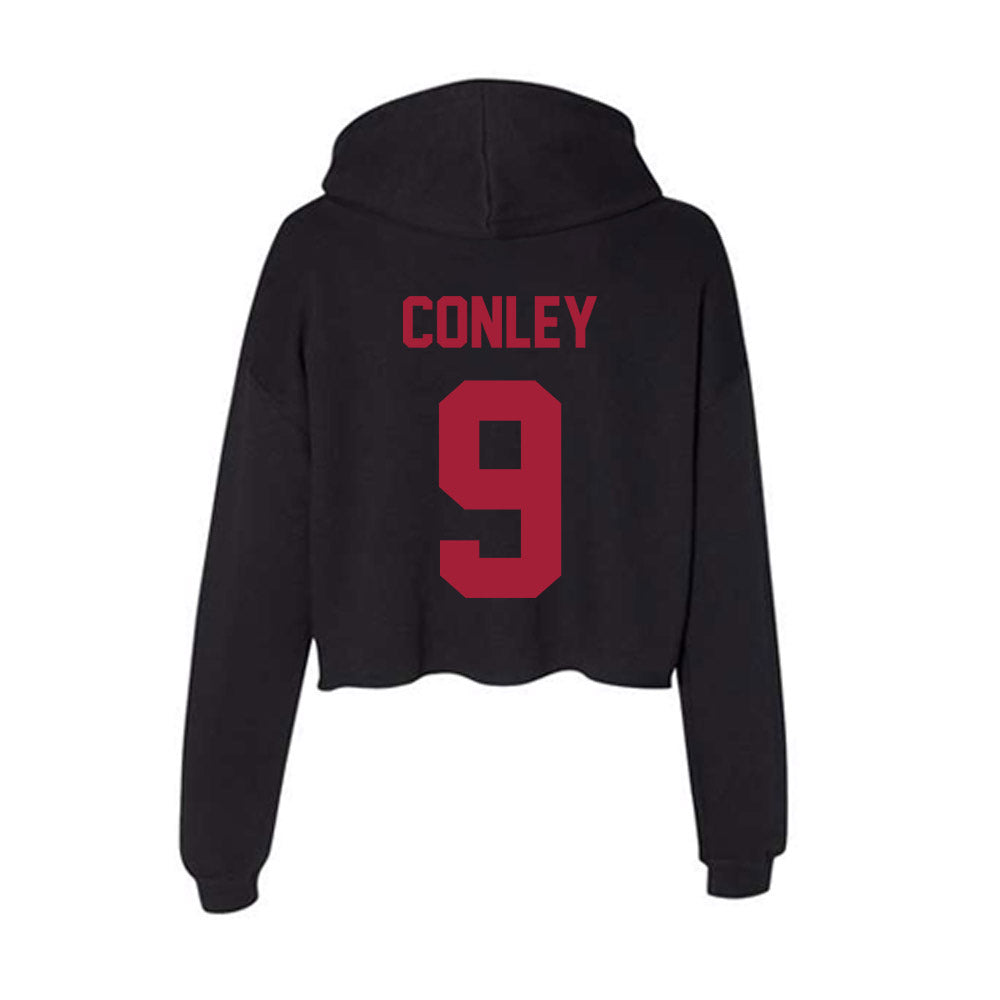 Alabama - Softball Alumni : Courtney Conley - Women's Crop Fleece Hoodie-1