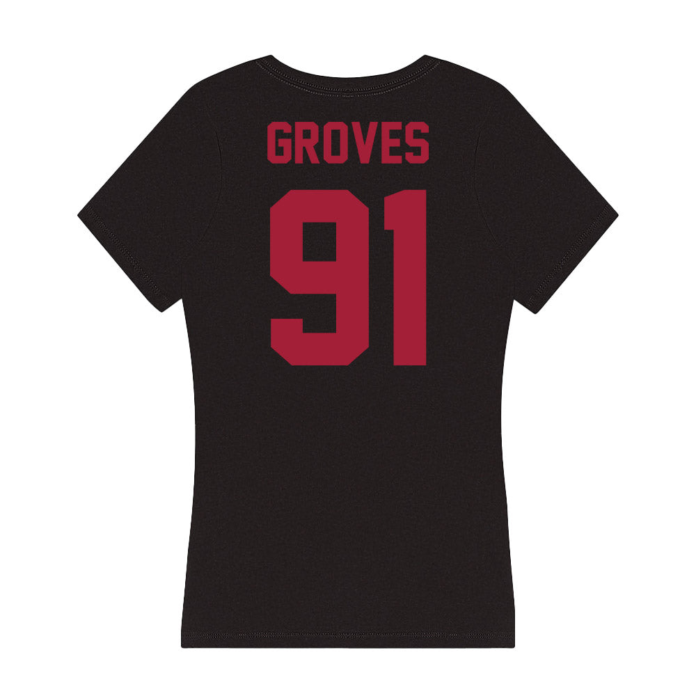 Alabama - Football Alumni : Don Groves - Women's V-Neck T-Shirt-1
