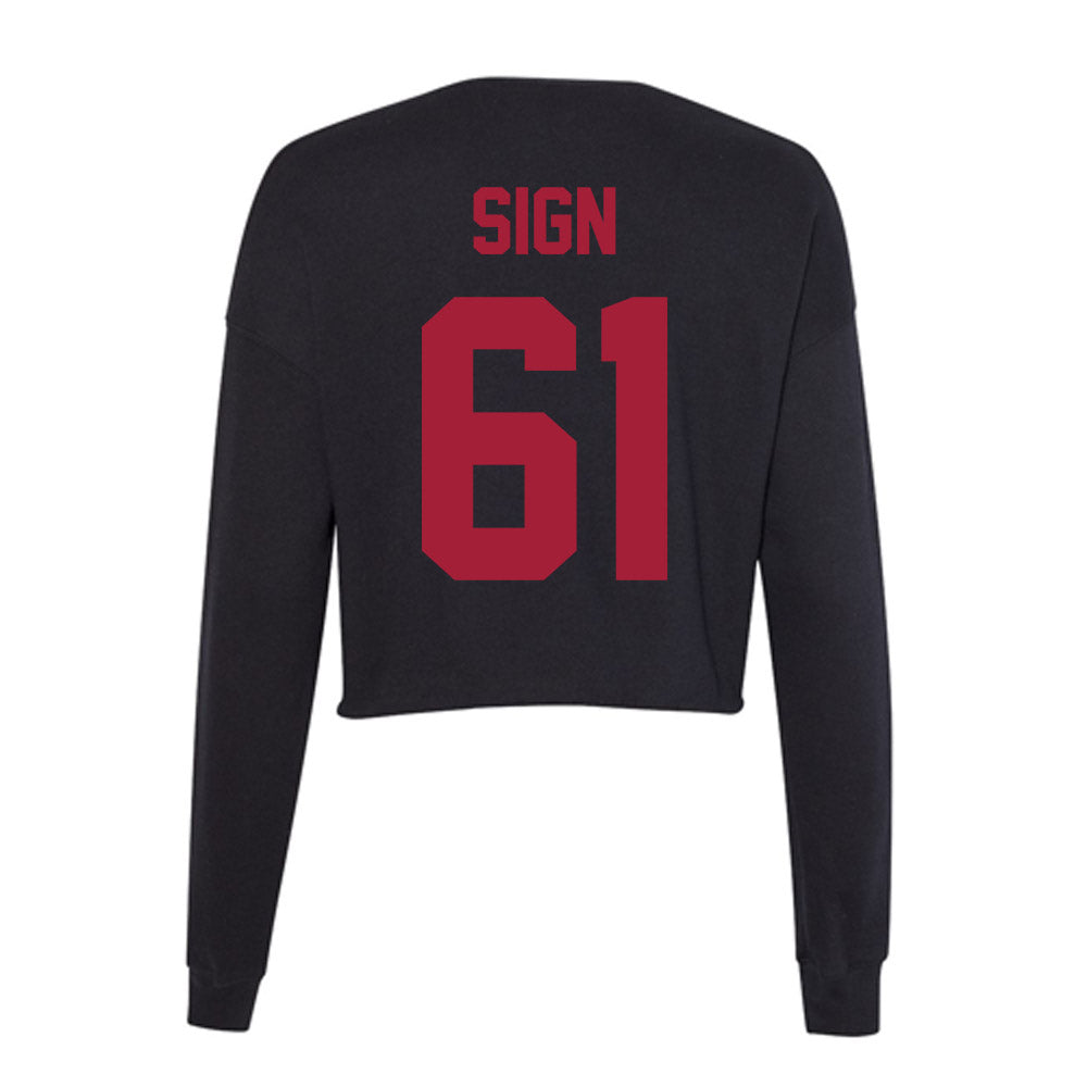 Alabama - Football Alumni : Christopher Sign - Women's Cropped Crew Fleece-1