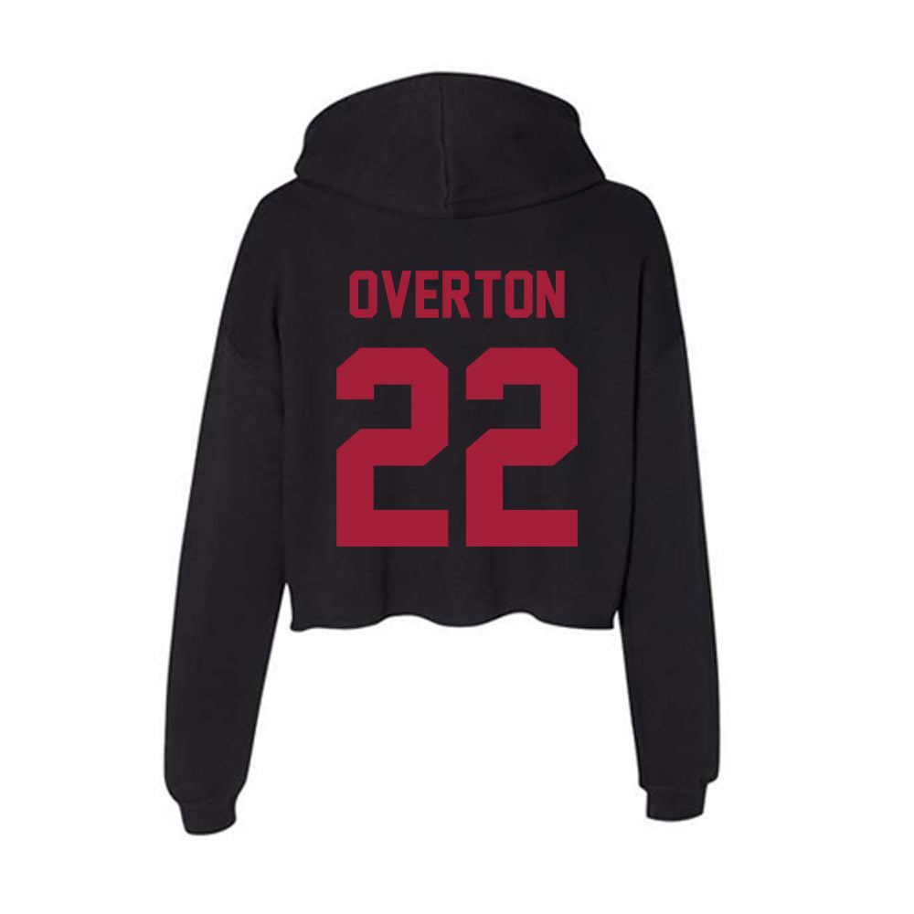 Alabama - NCAA Football : LT Overton - Women's Crop Fleece Hoodie-1