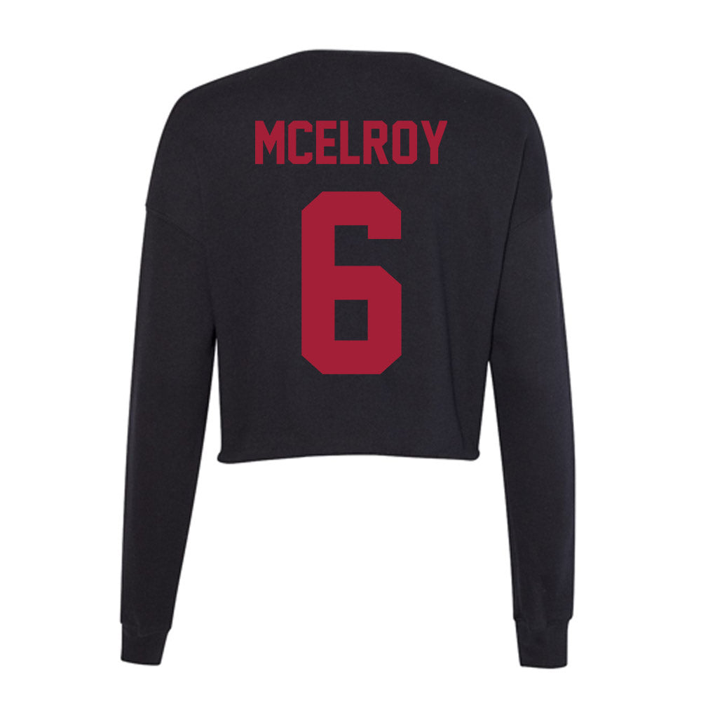 Alabama - Football Alumni : Alan McElroy - Women's Cropped Crew Fleece-1