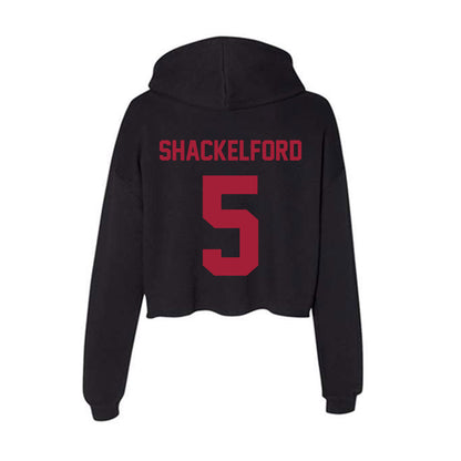 Alabama - Men's Basketball Alumni : Jaden Shackelford - Women's Crop Fleece Hoodie-1