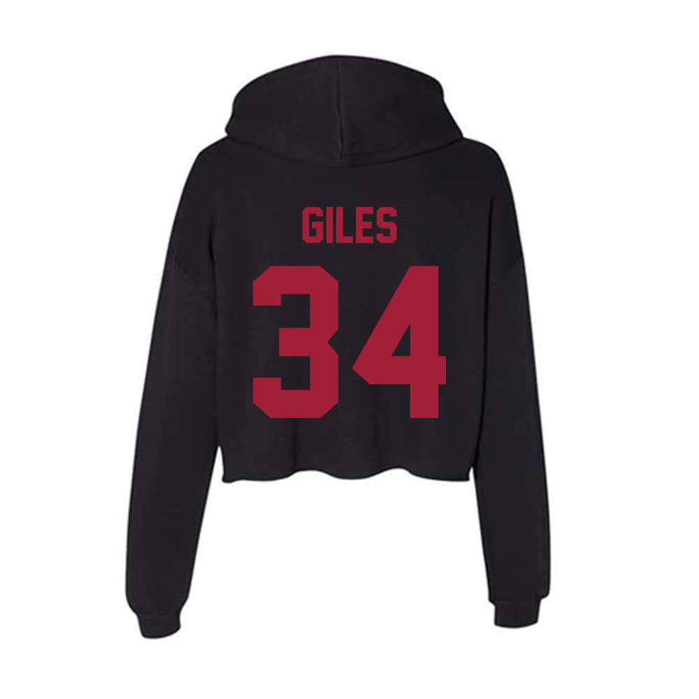 Alabama - NCAA Softball : Marlie Giles - Women's Crop Fleece Hoodie-1