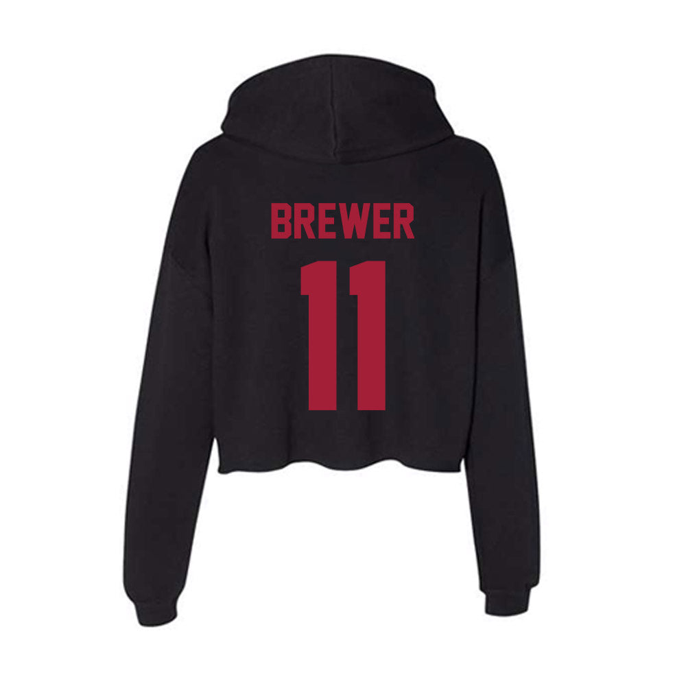 Alabama - NCAA Women's Soccer : Cali Brewer - Women's Crop Fleece Hoodie-1