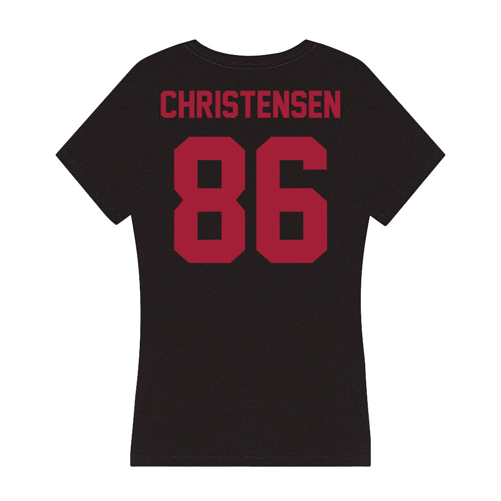 Alabama - Football Alumni : Jamie Christensen - Women's V-Neck T-Shirt-1