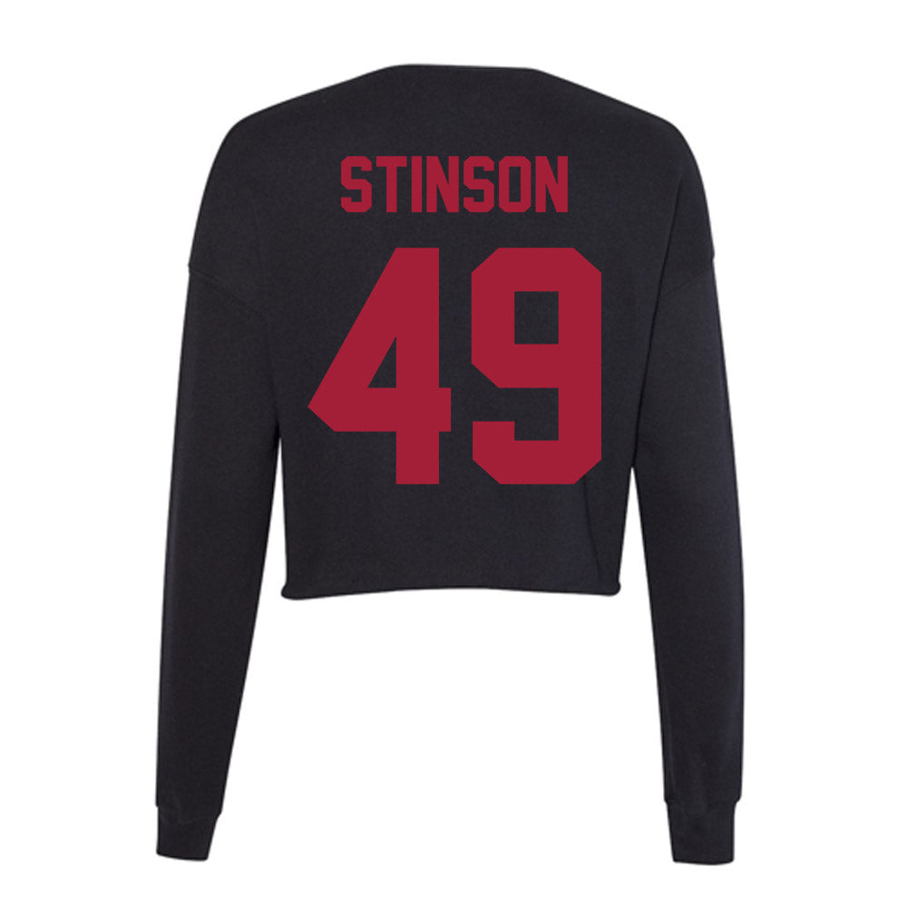 Alabama - Football Alumni : Edward Stinson - Women's Cropped Crew Fleece-1