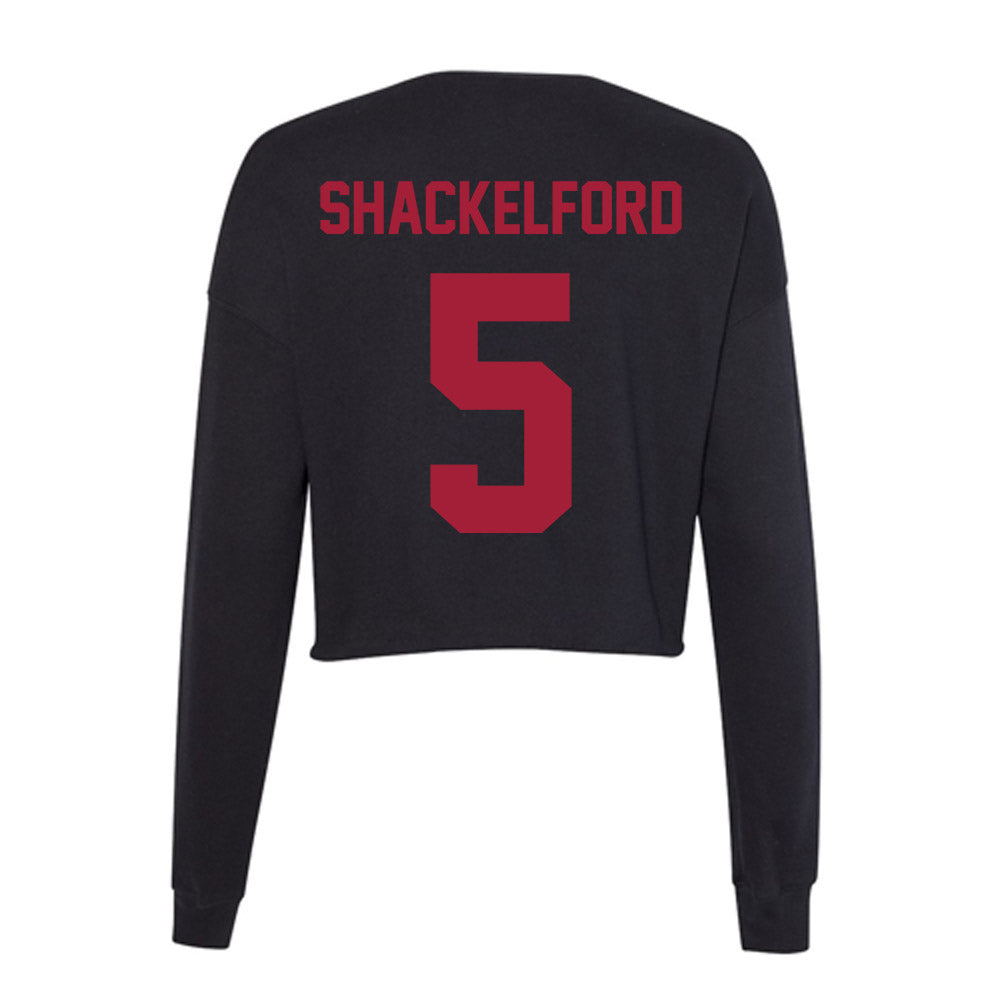 Alabama - Men's Basketball Alumni : Jaden Shackelford - Women's Cropped Crew Fleece-1