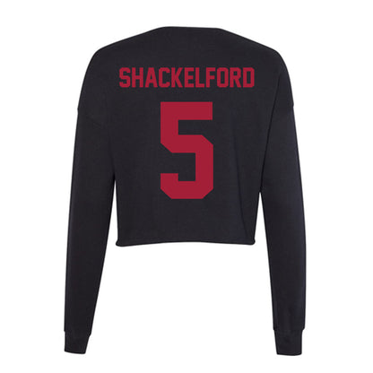 Alabama - Men's Basketball Alumni : Jaden Shackelford - Women's Cropped Crew Fleece-1